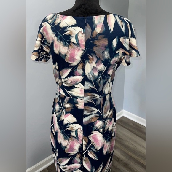 Maggy London Women’s Floral Print Midi Dress in Multicolor Size 14 - Picture 9 of 10